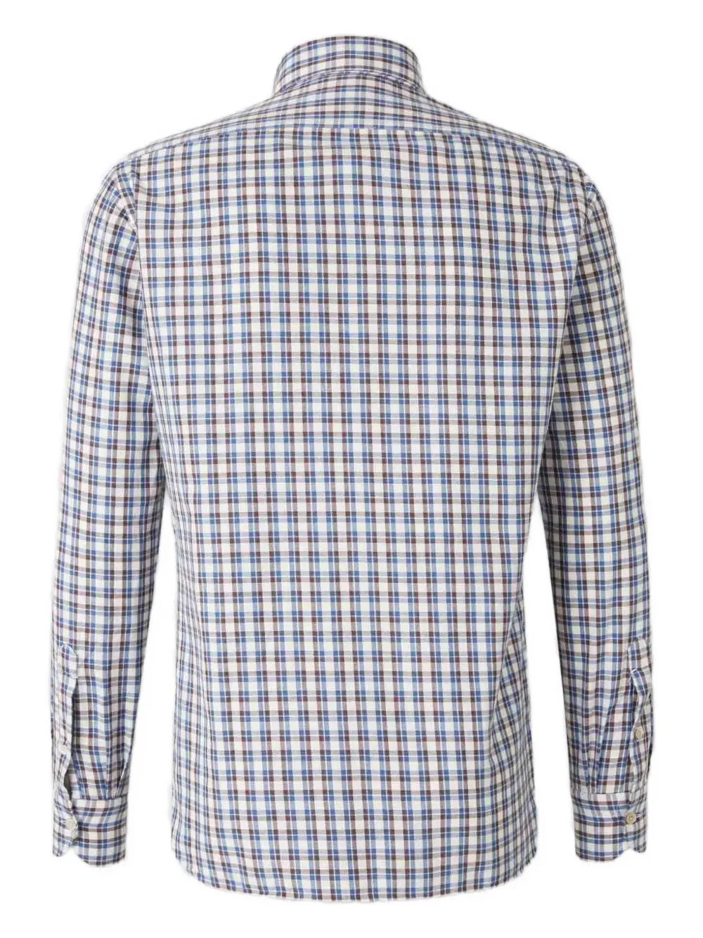 Luigi Borrelli Checked Long-sleeved Shirt In Neutral