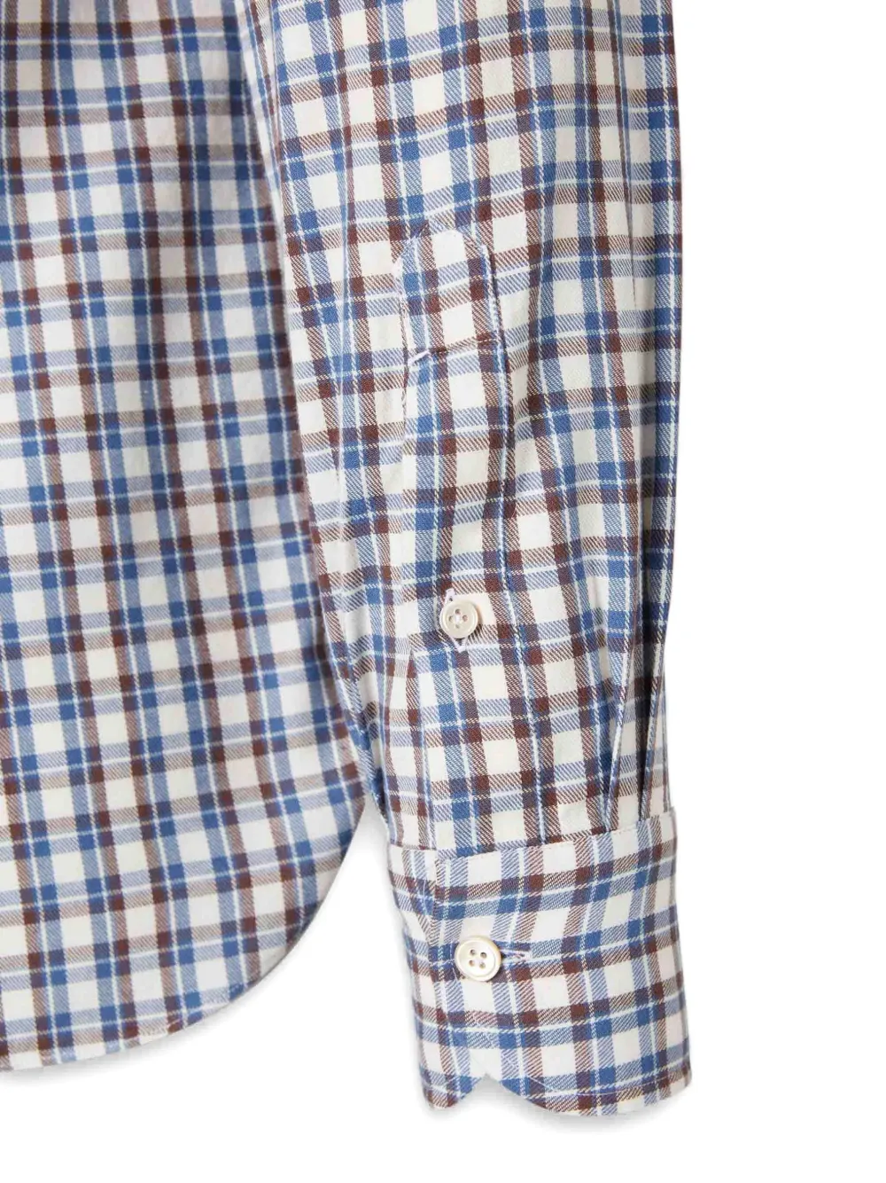 Luigi Borrelli Checked Long-sleeved Shirt In Neutral