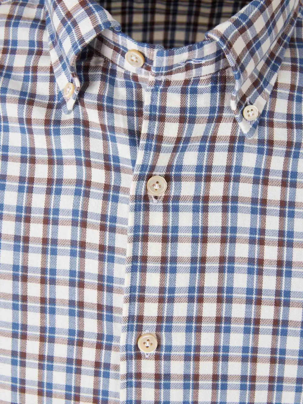 Luigi Borrelli Checked Long-sleeved Shirt In Neutral