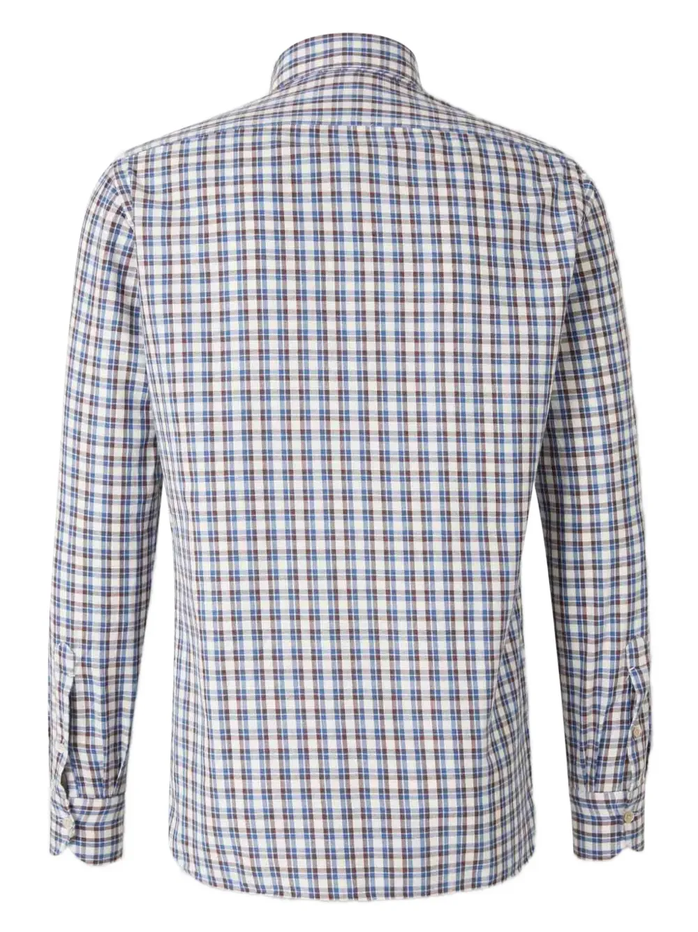 Luigi Borrelli checked long-sleeved shirt - Blauw