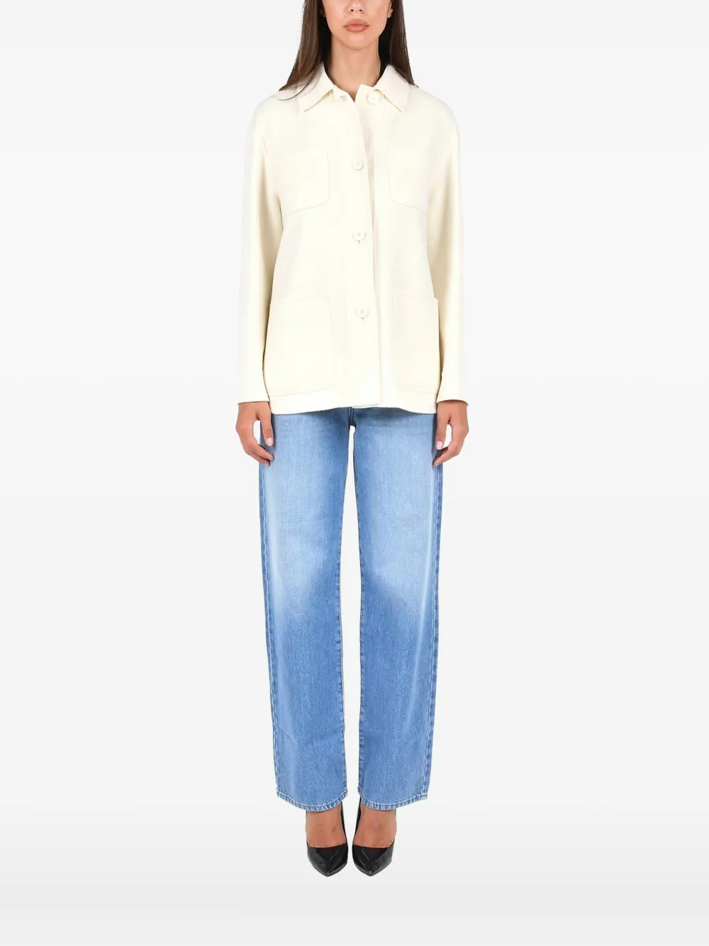 Max Mara buttoned pocket overshirt | Neutrals | Image 1