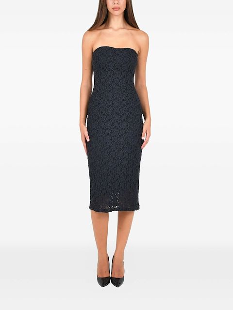 Max Mara strapless lace midi dress