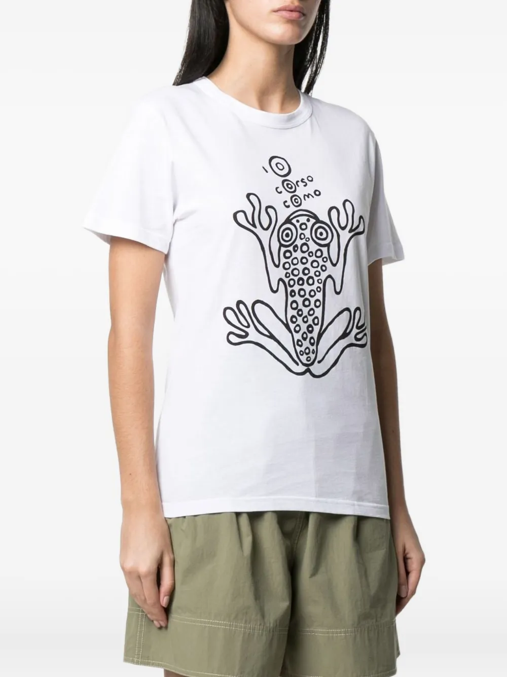 10 CORSO COMO frog-print cotton t-shirt Wit