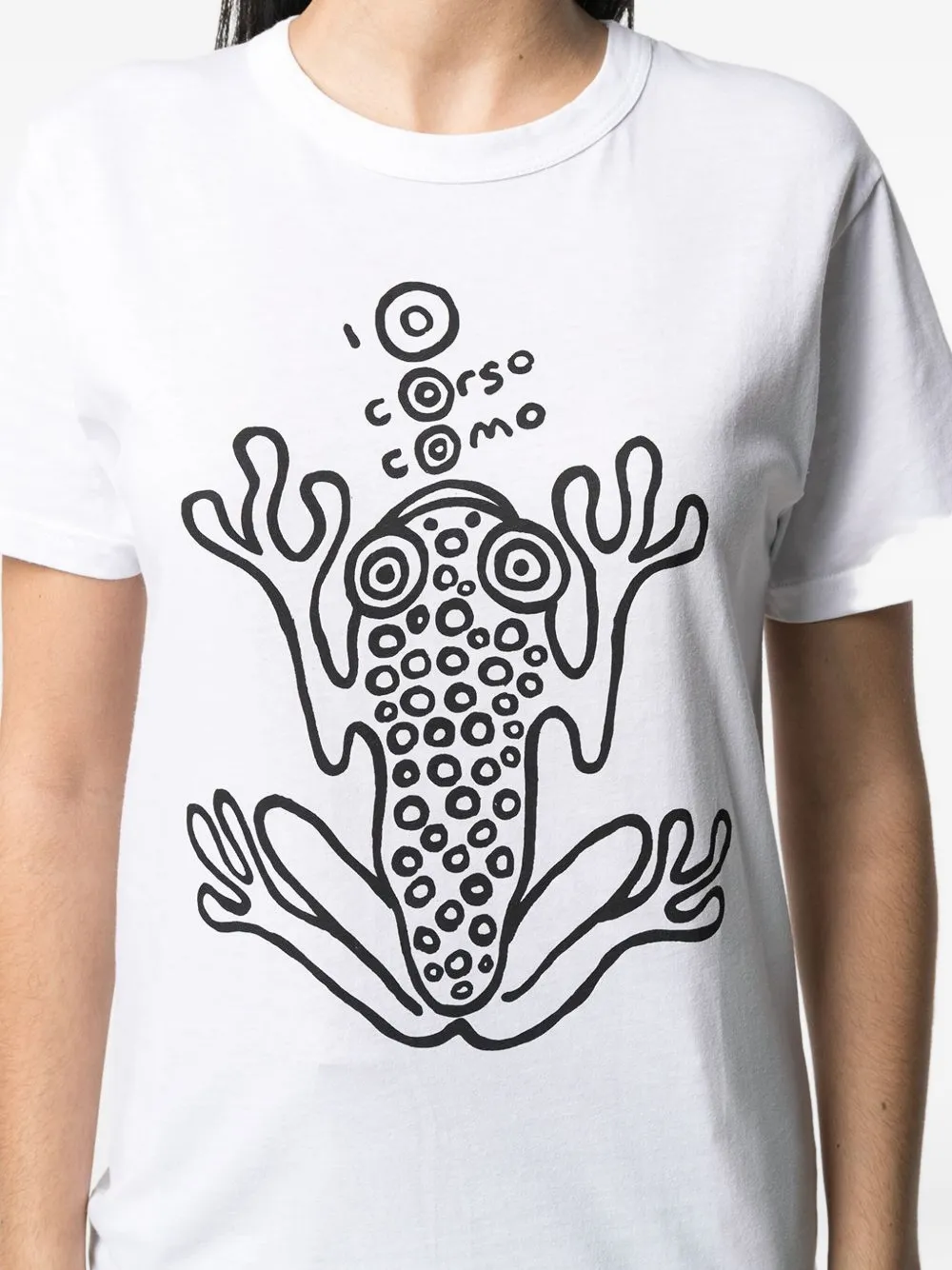 10 CORSO COMO frog-print cotton t-shirt Wit