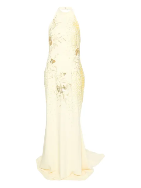 GEORGES HOBEIKA vestido con cuello halter