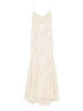 GEORGES HOBEIKA beaded lace dress - Neutrals
