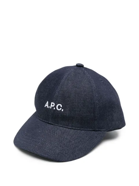 A.P.C. logo-embroidered denim cap