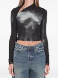 Jean Paul Gaultier body-dust asymmetric top - Black