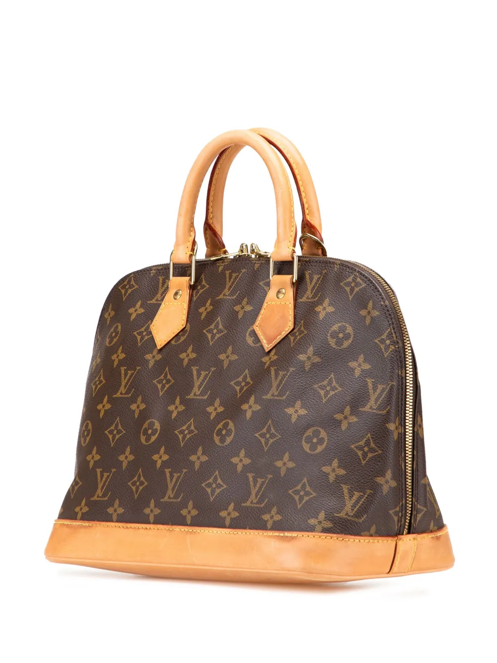 Pre-owned Louis Vuitton 1996 Monogram Alma Pm Handbag In Brown