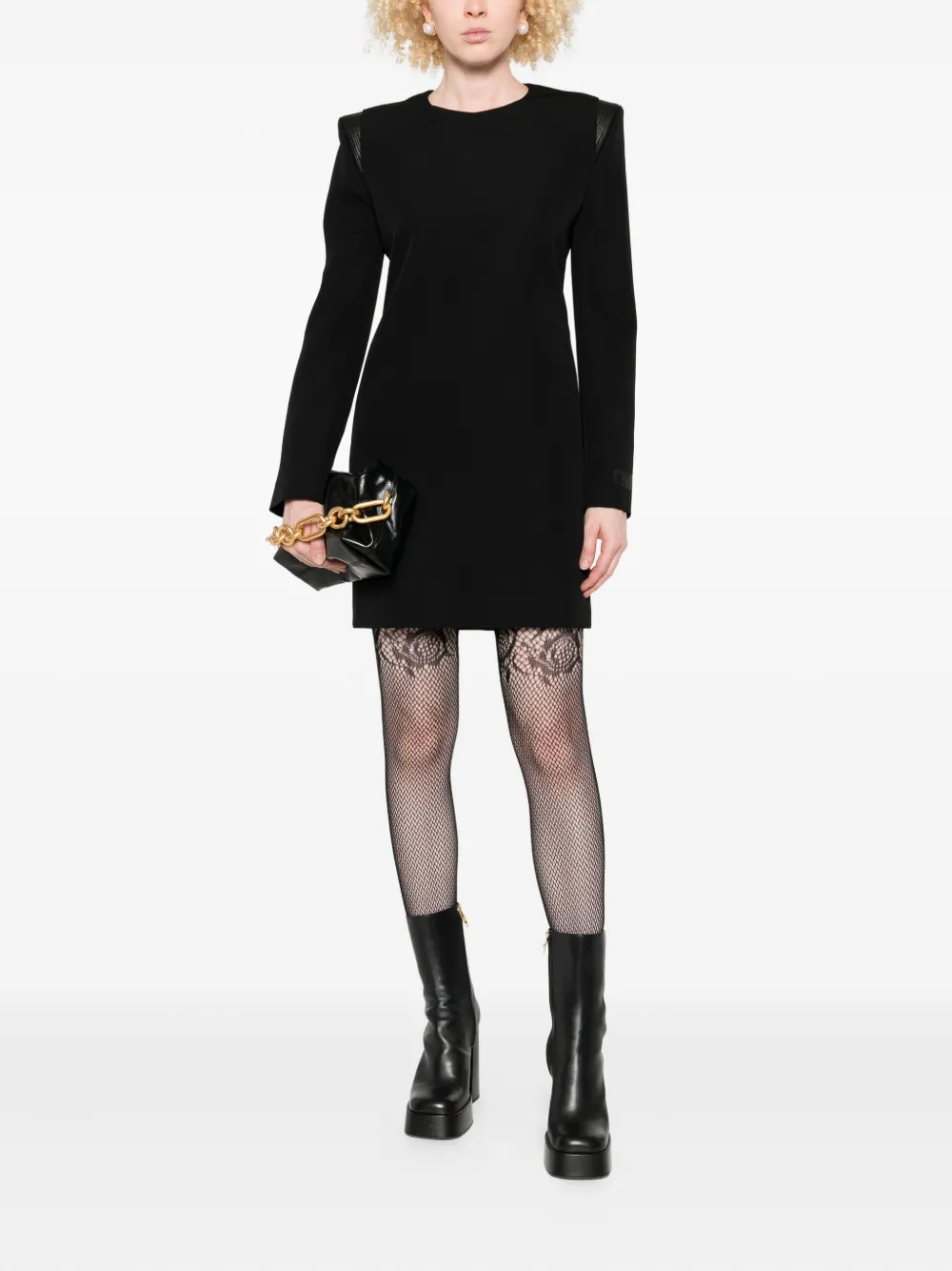 Versace Wollen mini-jurk - Zwart