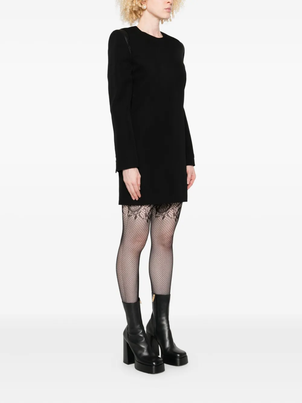 Versace Wollen mini-jurk Zwart