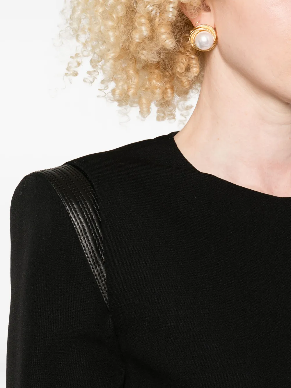 Versace Wollen mini-jurk Zwart