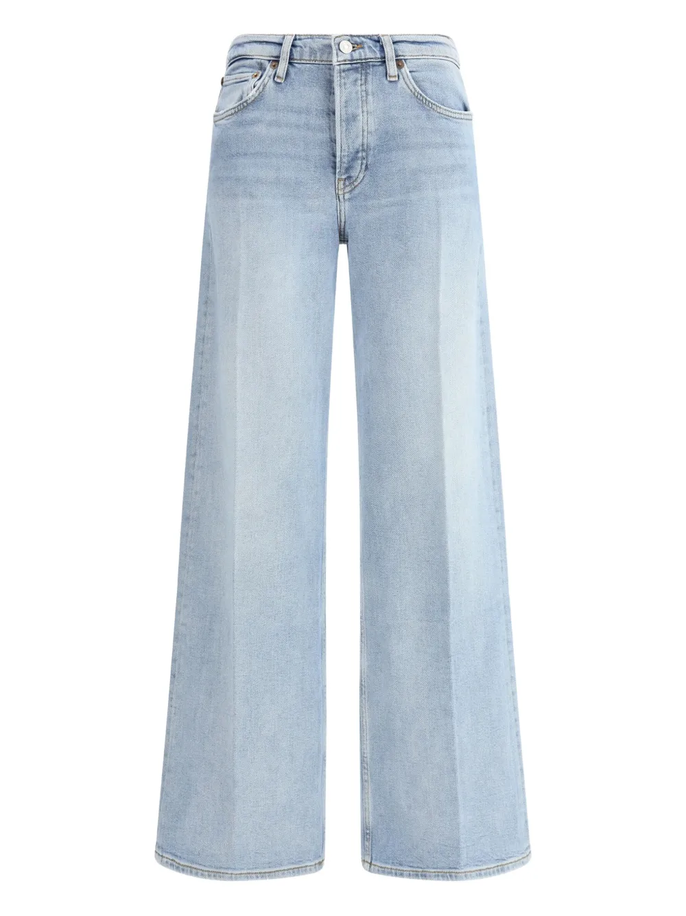 RE DONE mid-rise wide-leg jeans Blauw