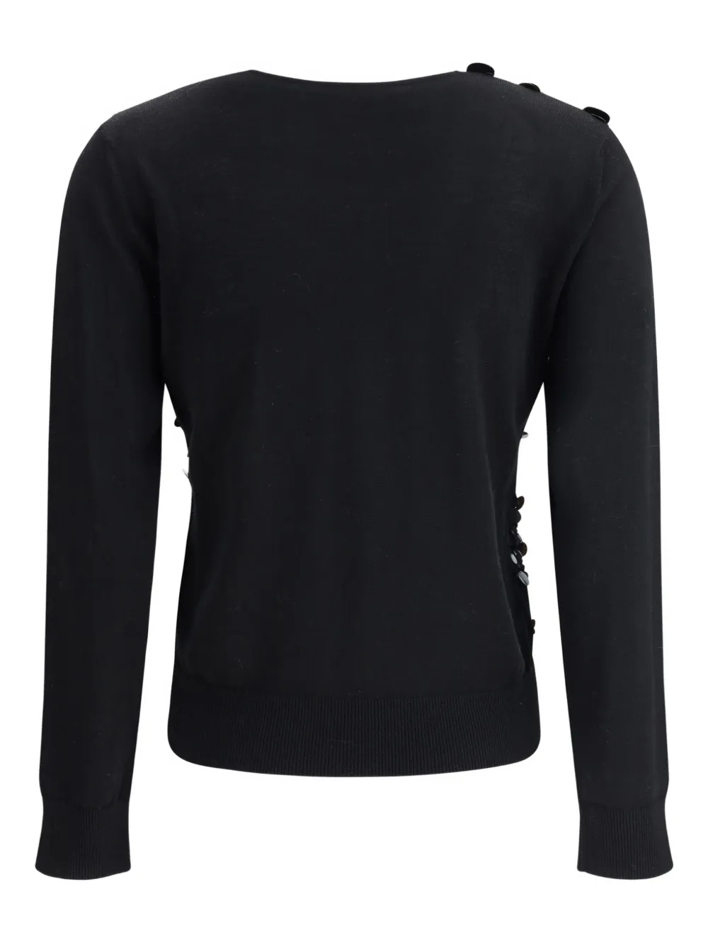 Fabiana Filippi Sequin-embellished V-neck Sweater In Black
