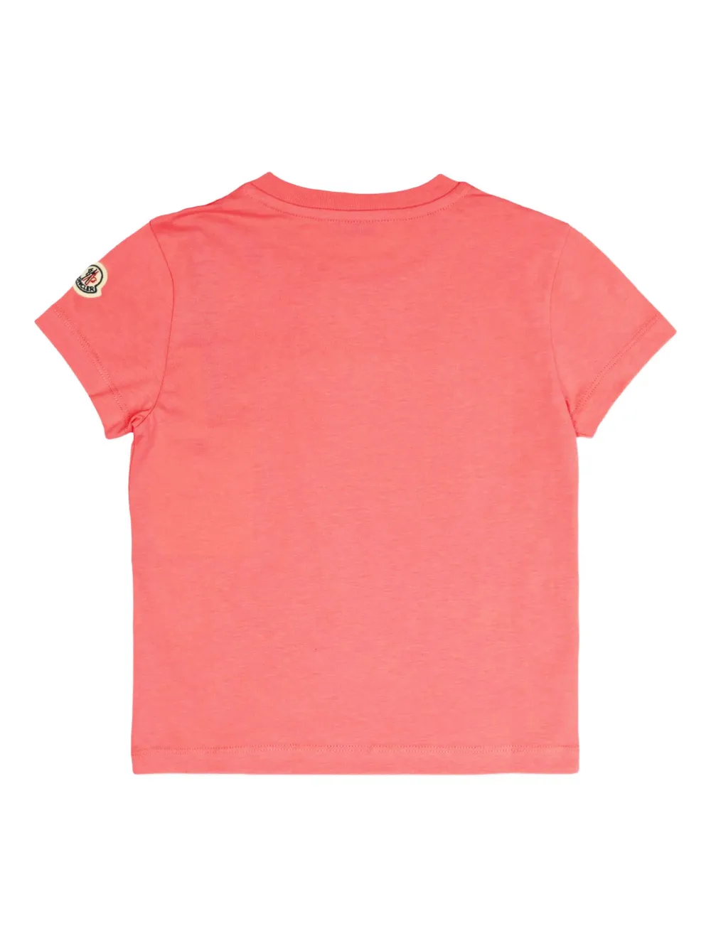 Moncler Enfant T-shirt met geborduurd logo Roze