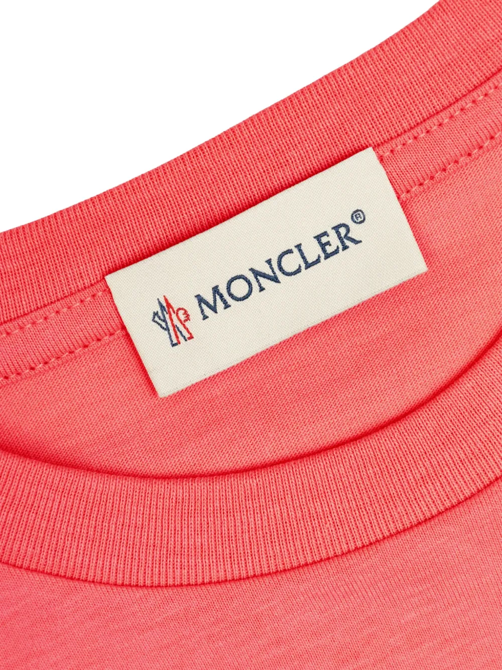 Moncler Enfant T-shirt met geborduurd logo Roze