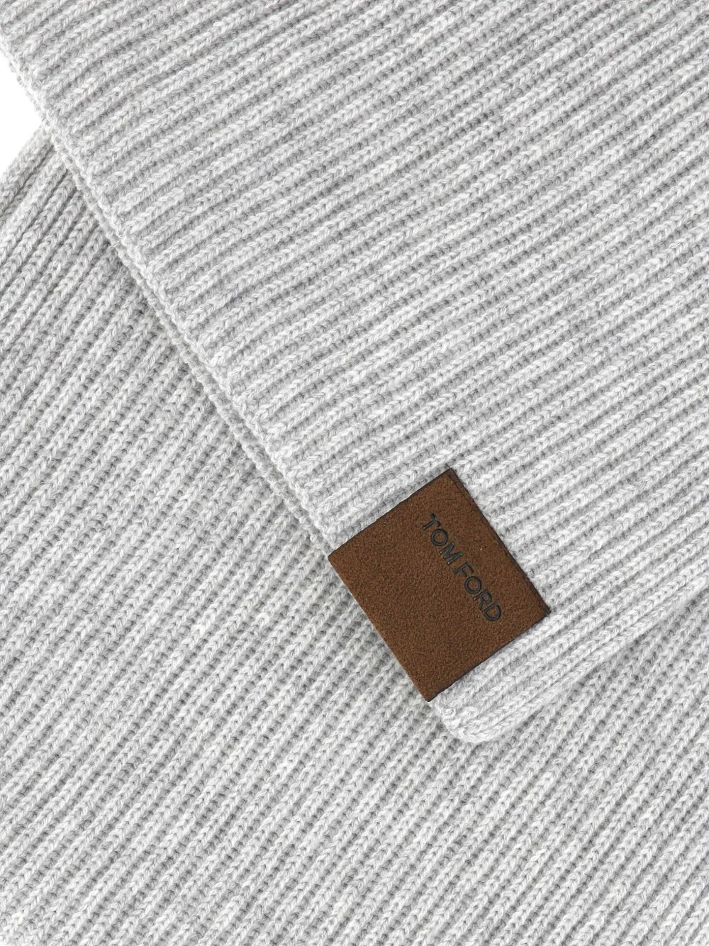 TOM FORD ribbed cashmere scarf - Grijs