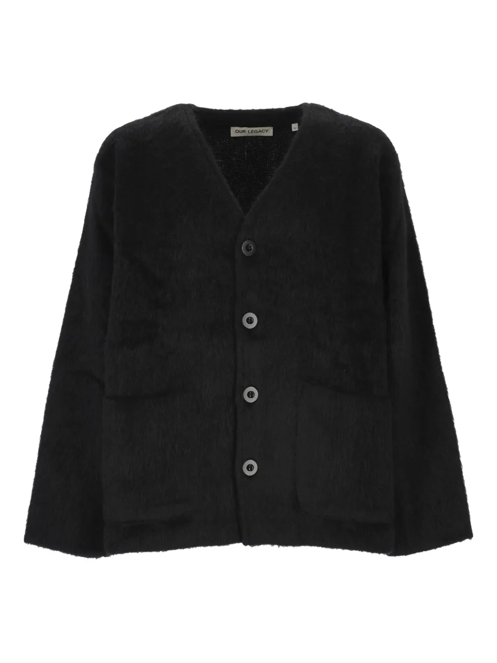 Our Legacy V-neck Button Cardigan In Black