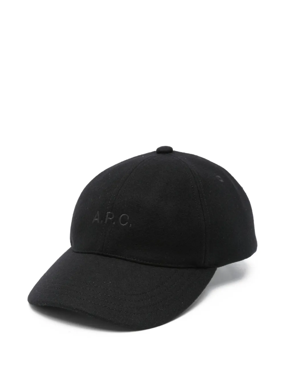 A.P.C. Honkbalpet met geborduurd logo Zwart