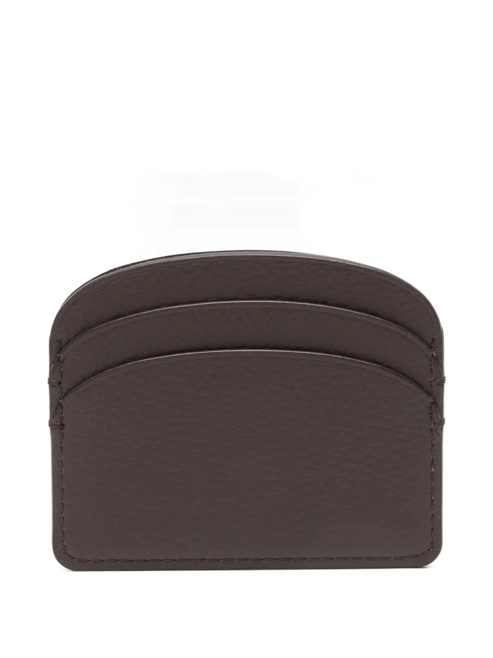 A.P.C. Demi-Lune curved-edges card holder - Bruin
