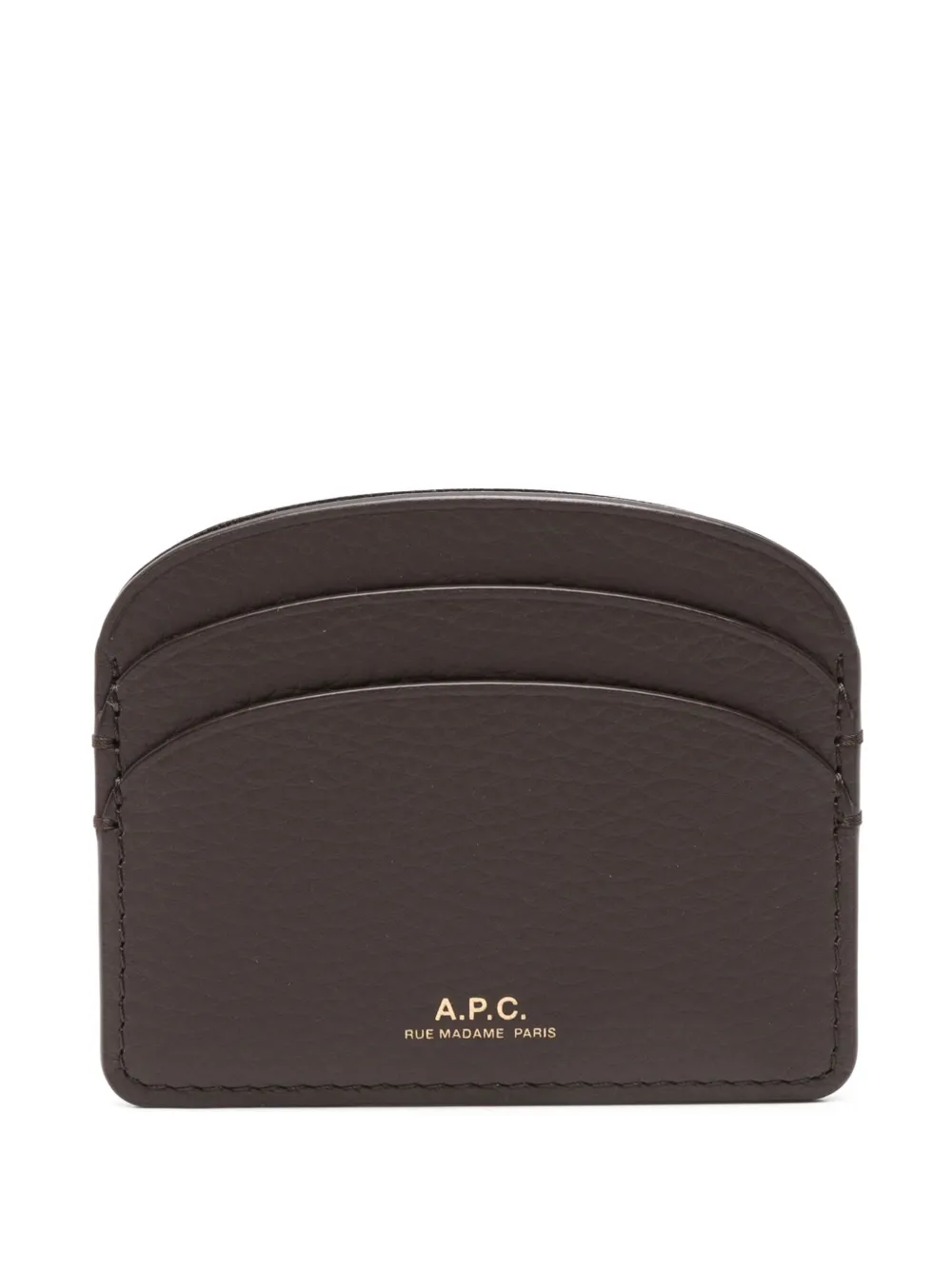 A.P.C. Demi-Lune pasjeshouder met gewelfde afwerking Bruin