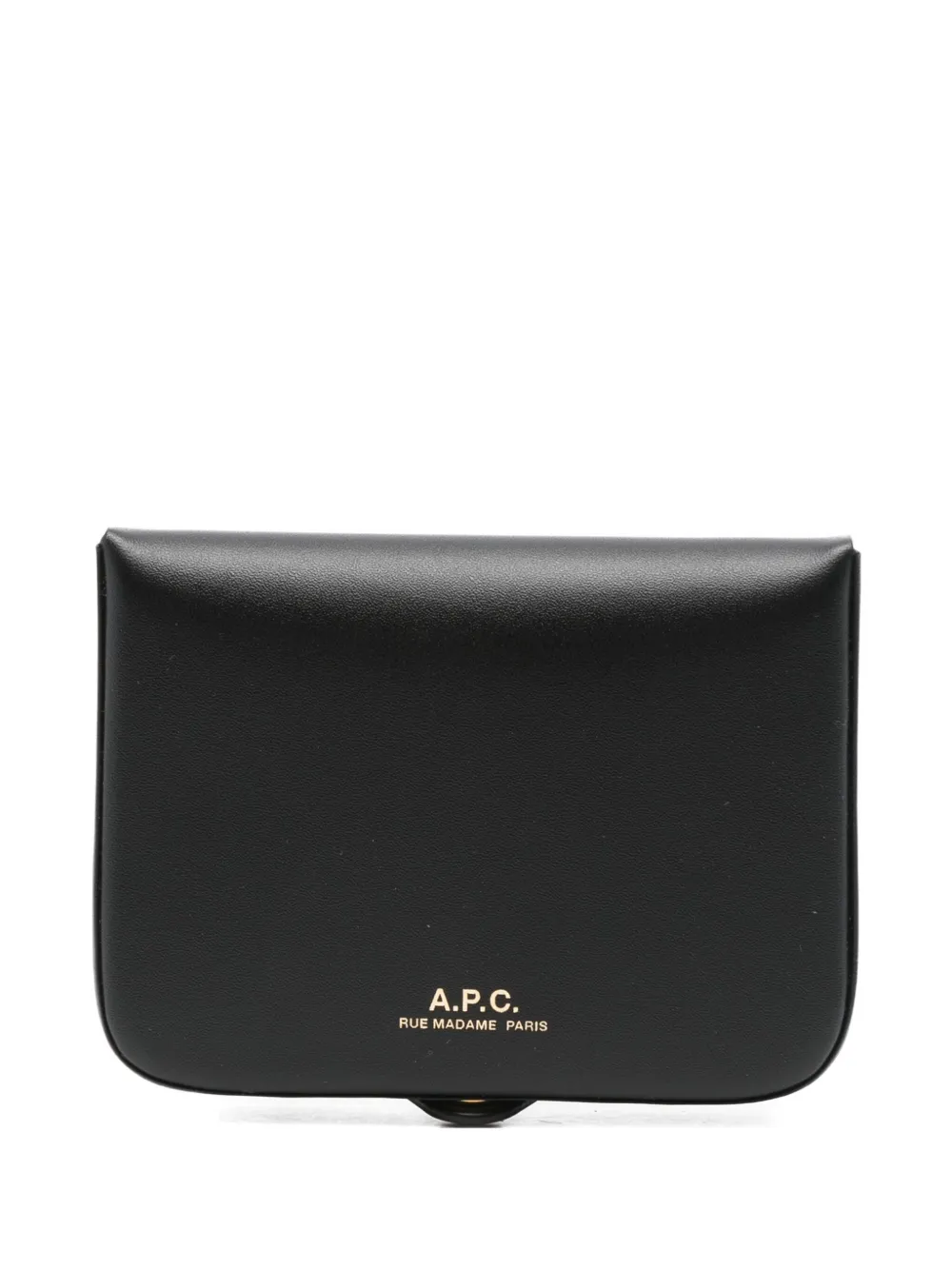 A.P.C. Josh kalfsleren portemonnee Zwart