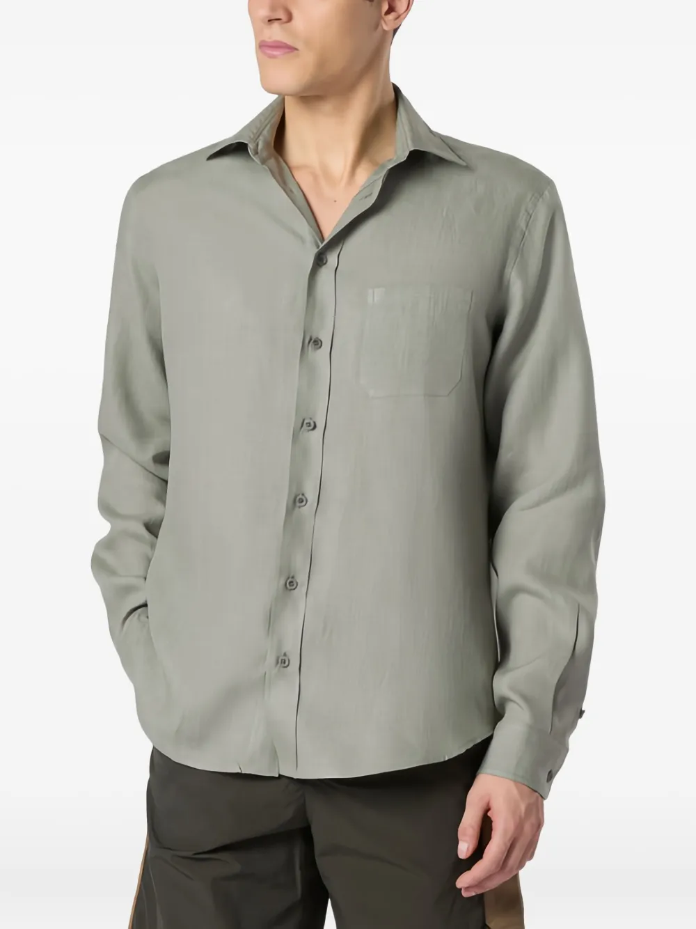 Sease button-down linen shirt - Groen