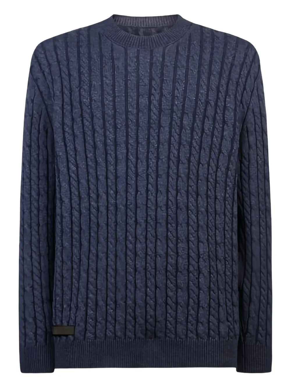 cable-knit sweater