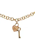 Christian Dior Pre-Owned 20th Century Gold Plated Heart Padlock and Key Pendant Necklace costume necklace