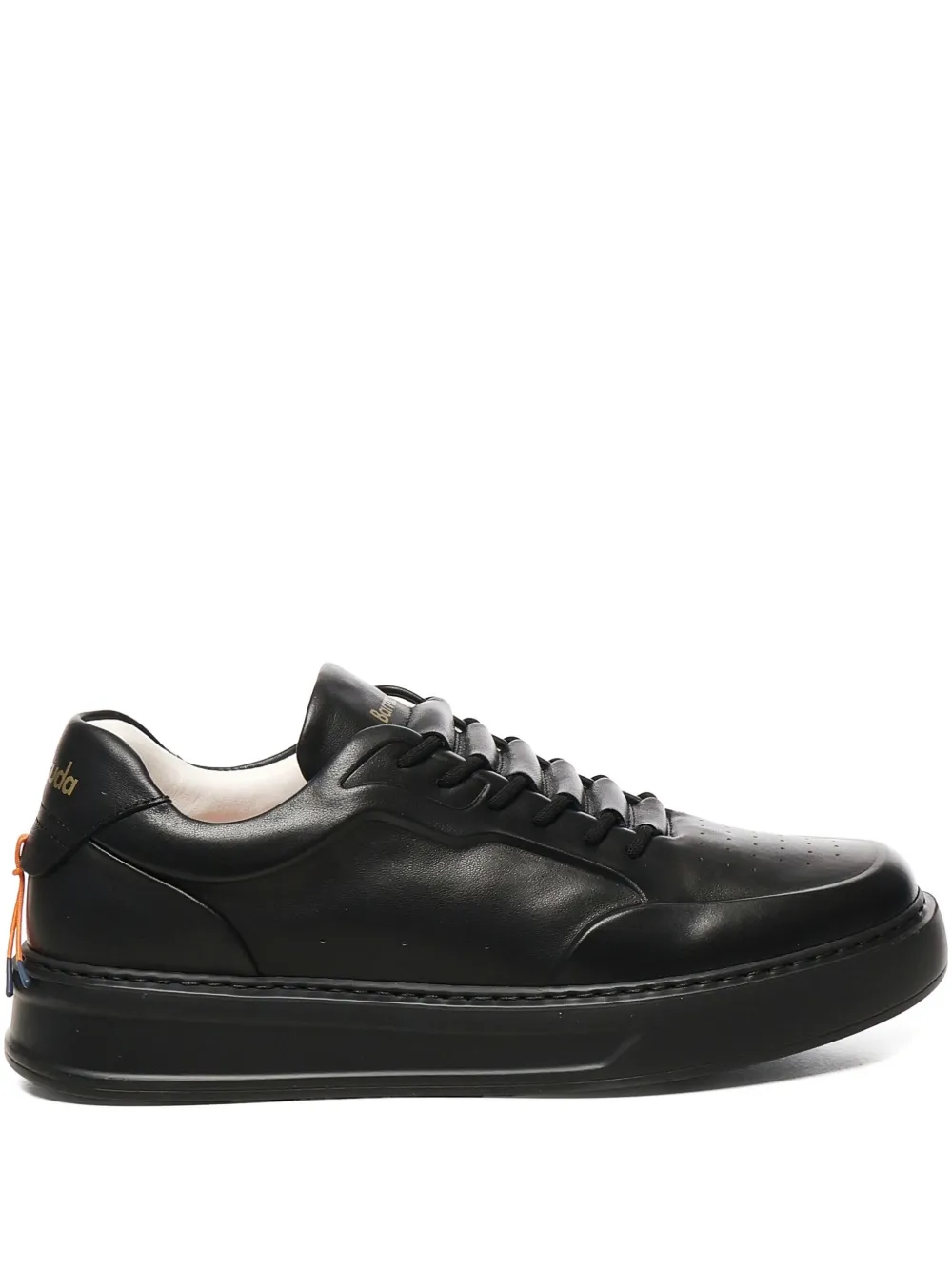 Baracuta leather lace-up sneakers Black