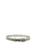 Hermès Pre-Owned 2000-2025 Palladium Plated Leather Belt Buckle Bangle costume bracelet - Grey