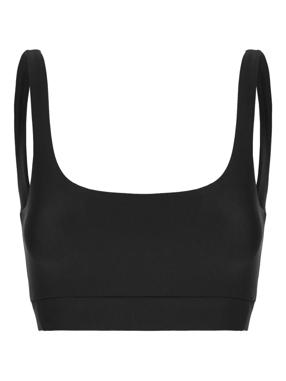 Monfusò Stretch Square-neck Top In Black