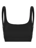 Monfusò stretch square-neck top - Black