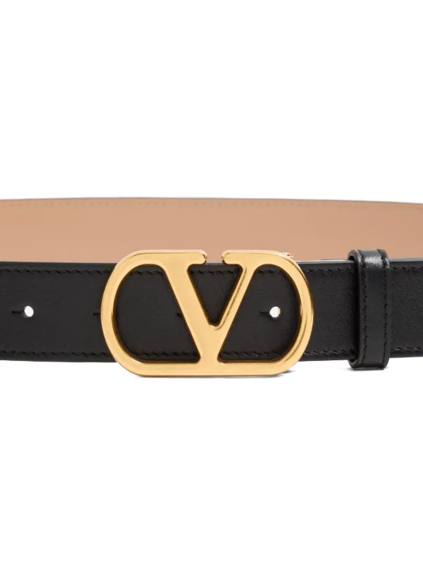 Valentino Garavani Vlogo Signature Reversible Leather Belt  display picture 2