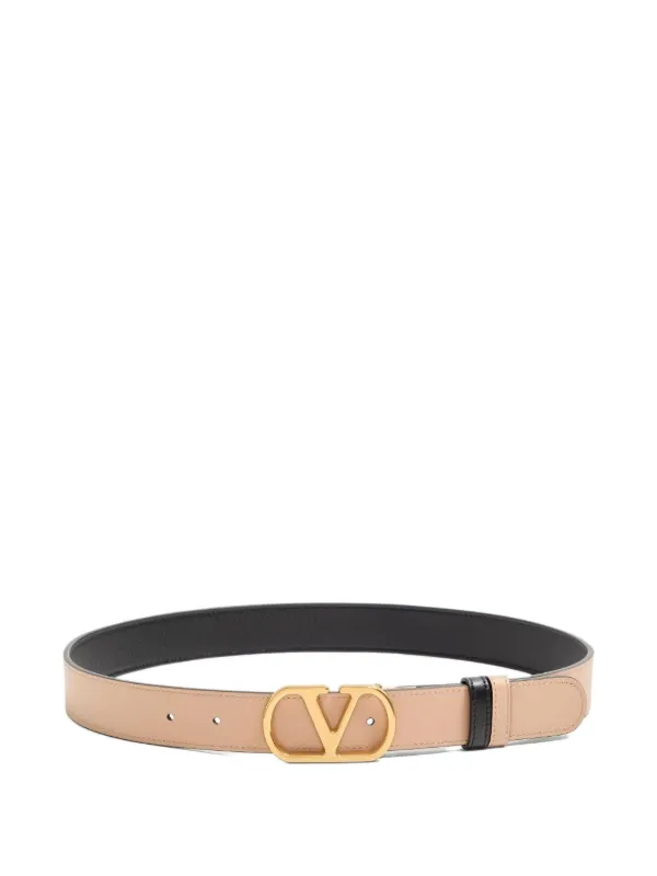 Valentino Garavani Vlogo Signature Reversible Leather Belt  display picture 3