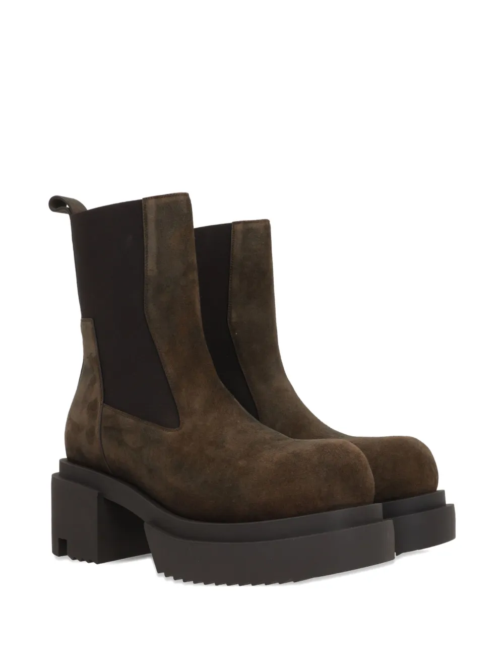 Rick Owens 60mm leather ankle boots Brown