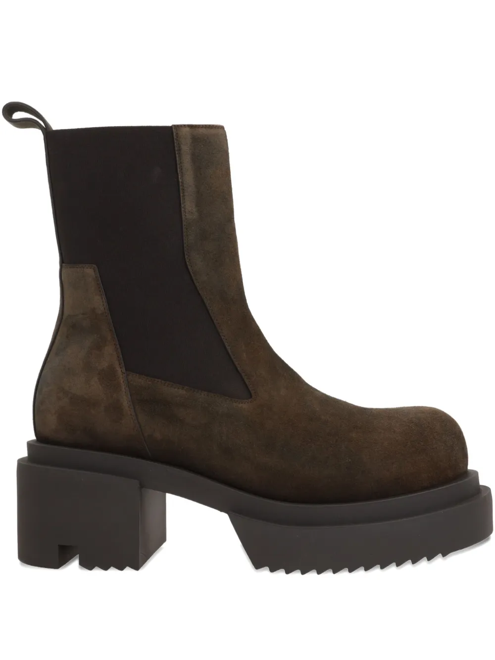 Rick Owens 60mm leather ankle boots Brown
