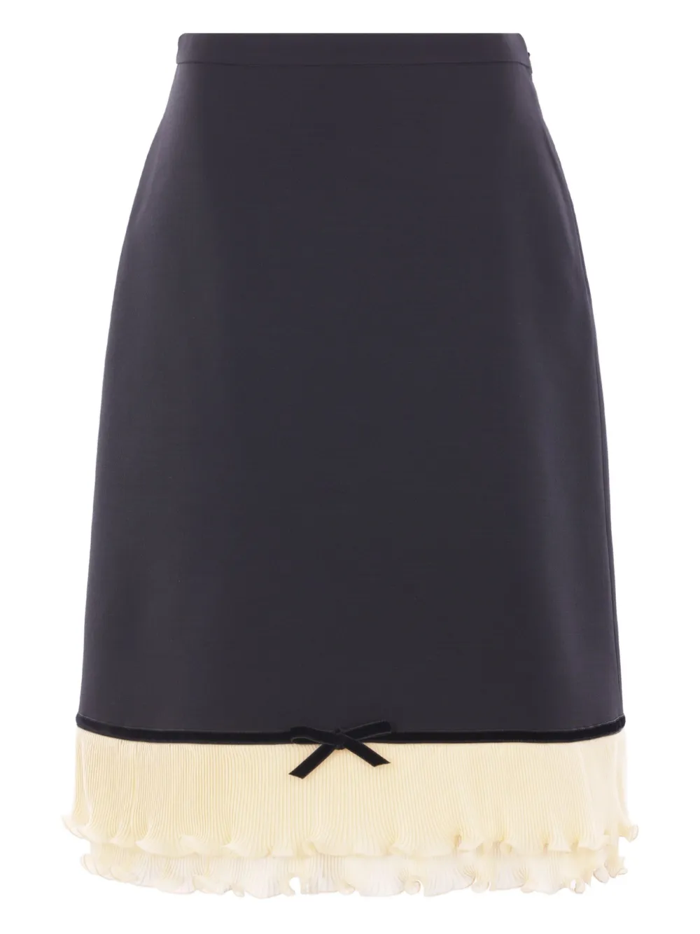 Valentino Garavani pleated-trim bow skirt | Black | Image 1