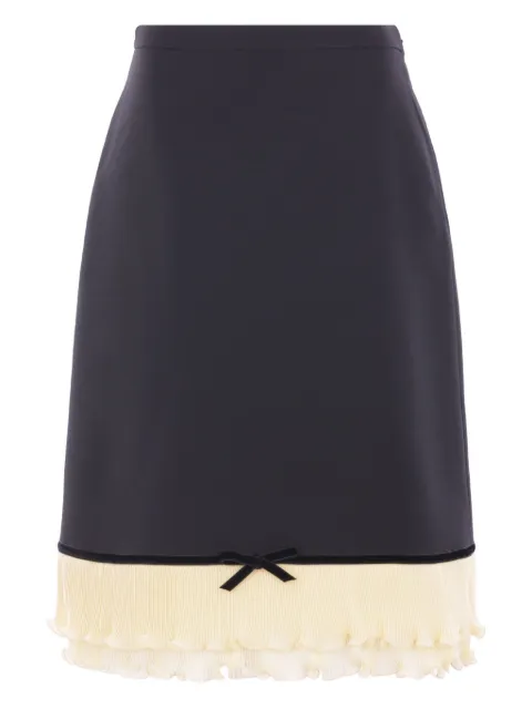 Valentino Garavani pleated-trim bow skirt