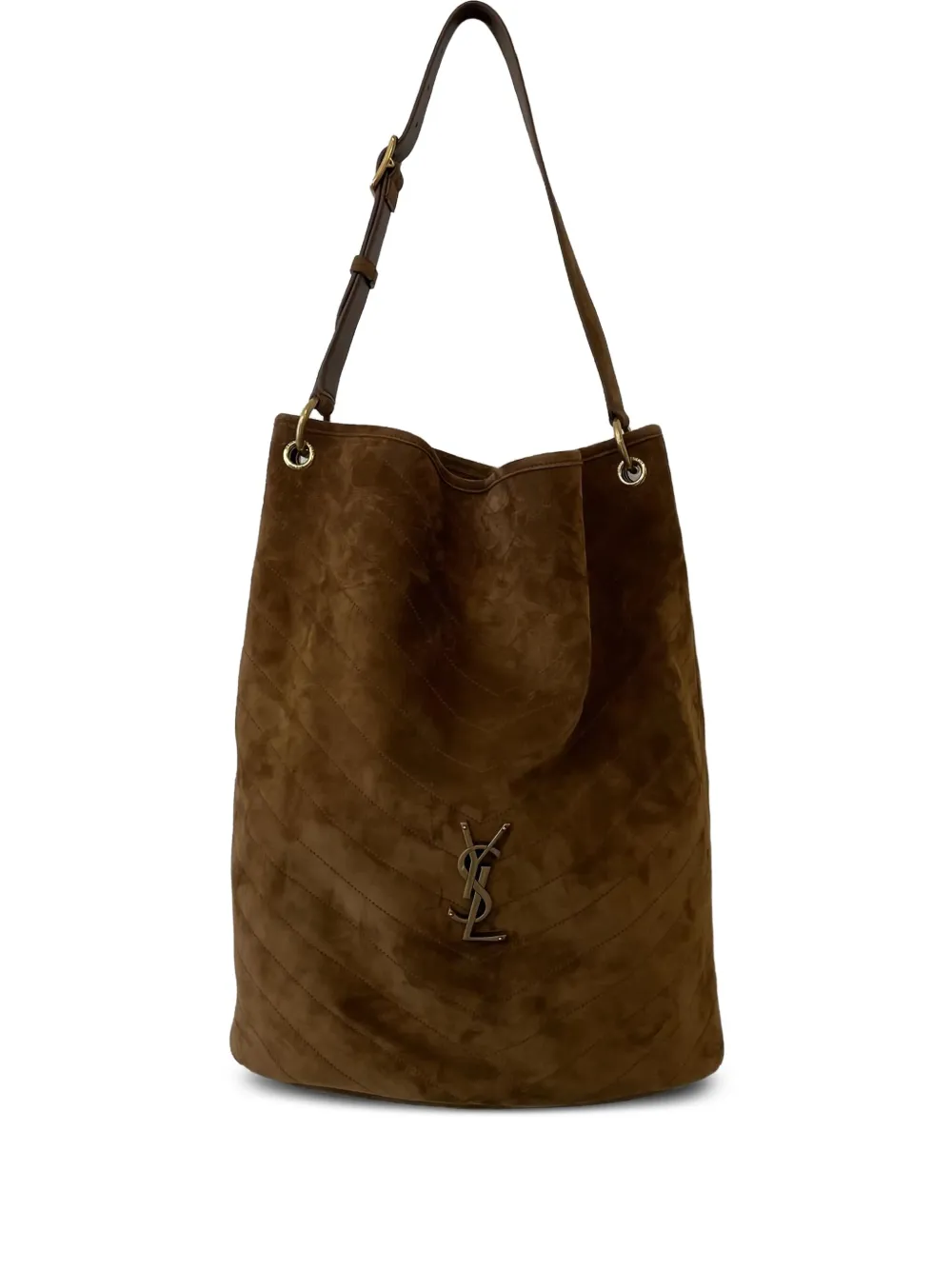 Saint Laurent Niki suède shopper Bruin