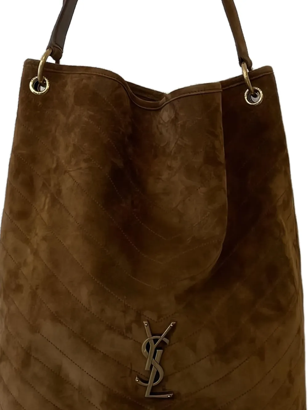Saint Laurent Niki suede tote bag - Bruin