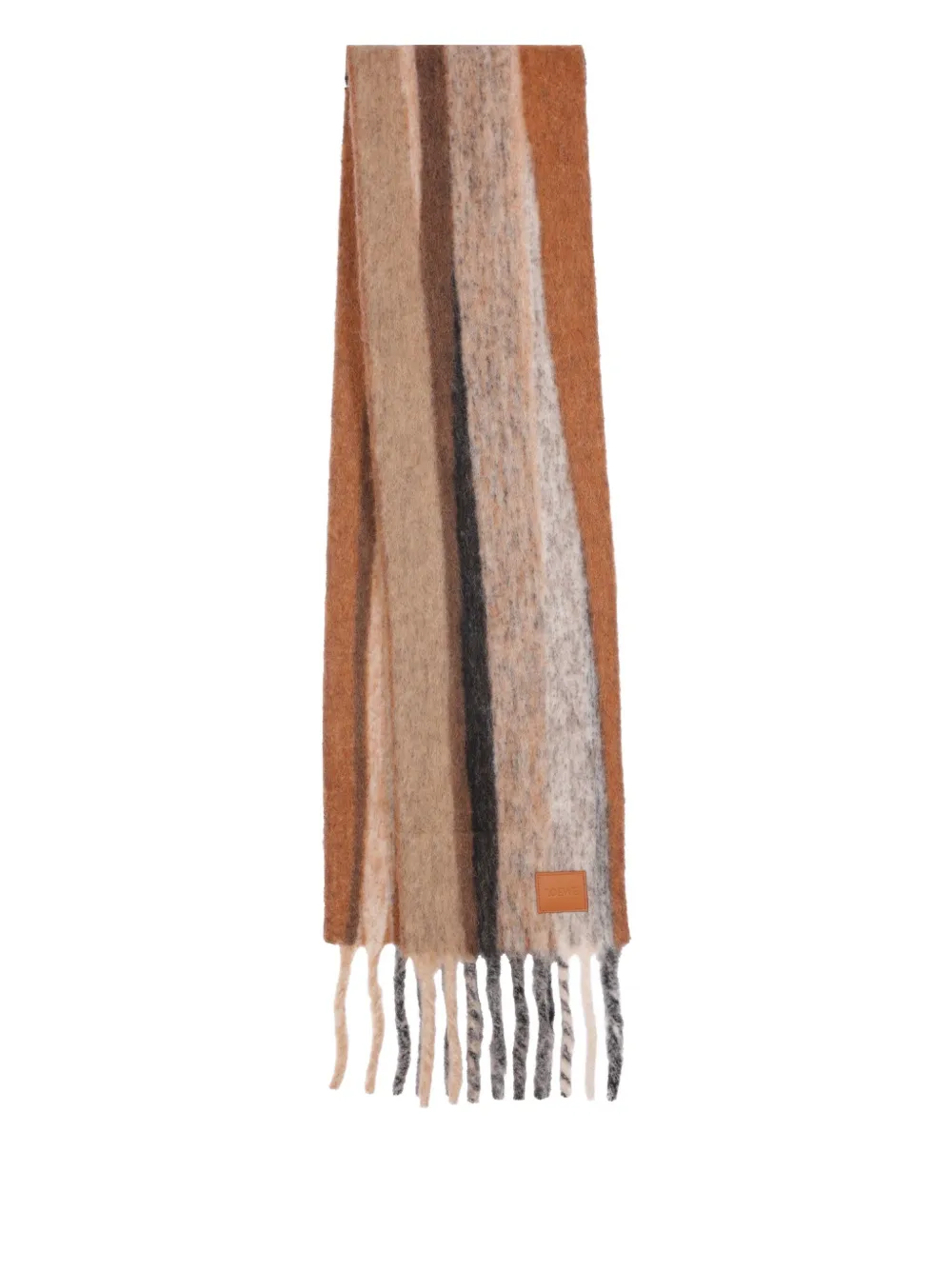 LOEWE striped fringed scarf | Neutrals | Image 1