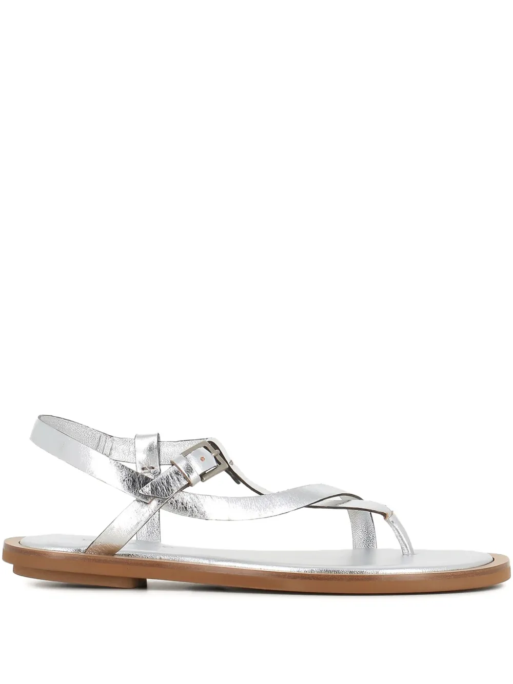 Del Carlo buckle ankle-strap sandals Silver