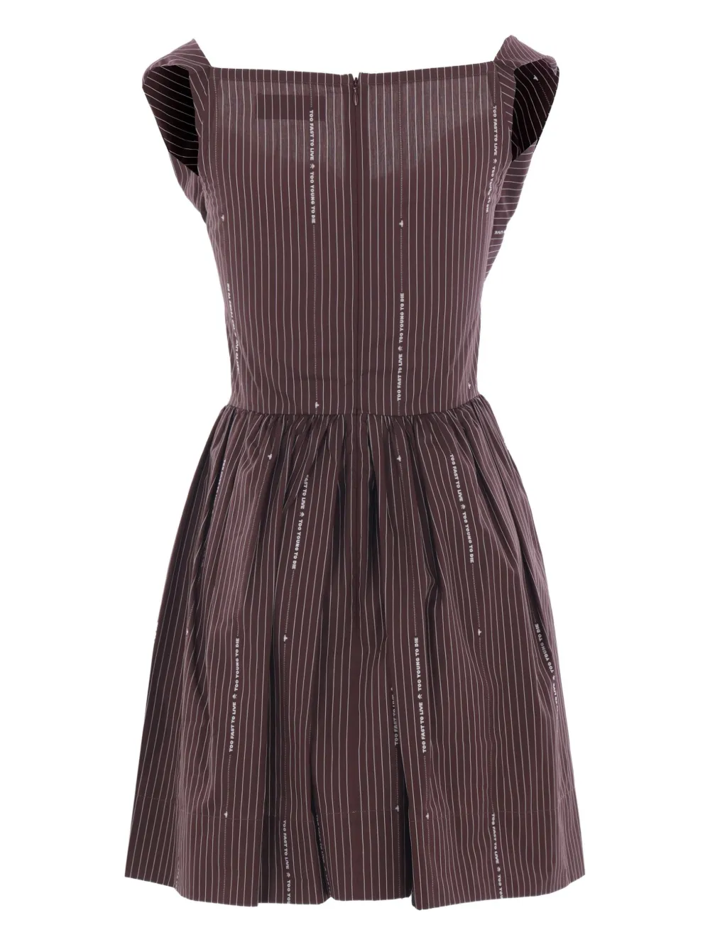 Vivienne Westwood pinstripe off-shoulder mini dress - Rood