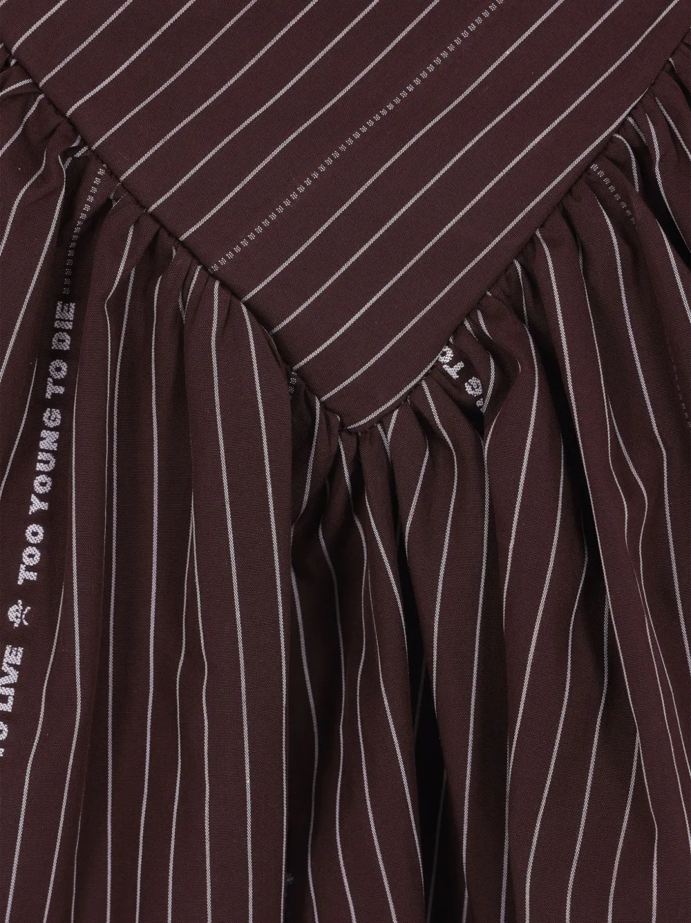Vivienne Westwood Pinstripe Off-shoulder Mini Dress In Burgundy