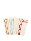 Misette embroidered linen napkins (set of four) - Neutrals