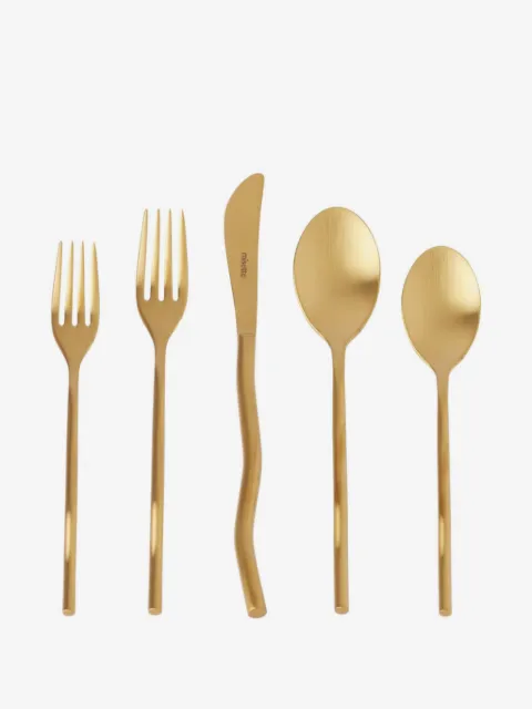 Misette lot de cinq couverts Squiggle à fini mat