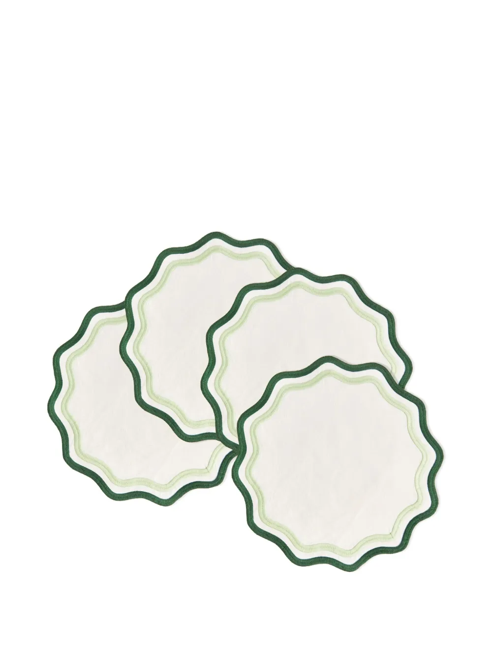 Misette scalloped-edge linen placemats (set of four) | Neutrals | Image 1