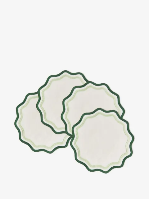 Misette scalloped-edge linen placemats (set of four)