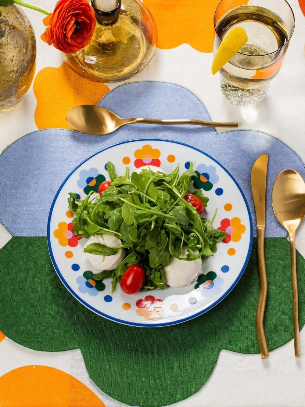 Misette Set-of-four Floral Linen Placemats In Multi